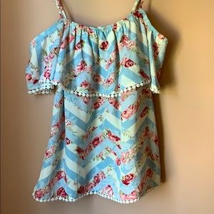 Floral Print off the Shoulder Top